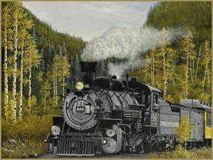 Train Oil Painting - Jack Olson Fine Art