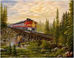 Train Oil Painting from Jack Olson Fine Art